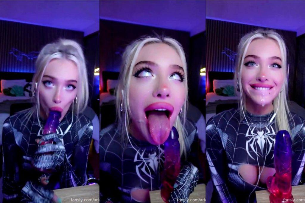 ARIESIATV SPIDERGIRL ASMR JOI DILDO BLOWJOB Onlyfans Leaked Video