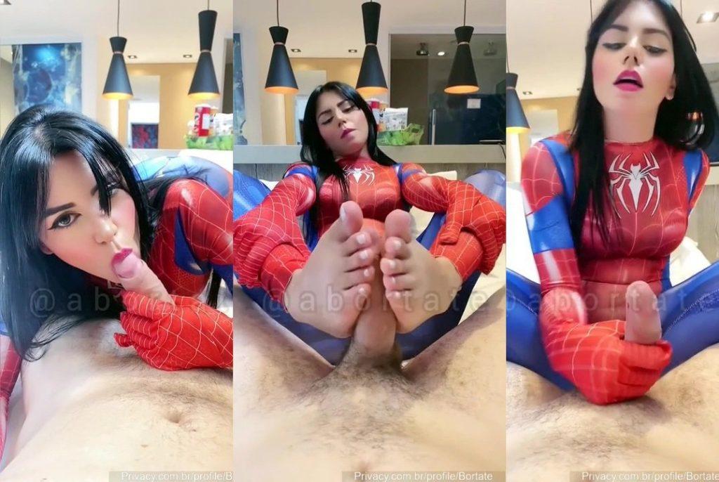 BIANCA ALVES SPIDER GIRL BLOWJOB AND FOOTJOB Onlyfans Leaked Video