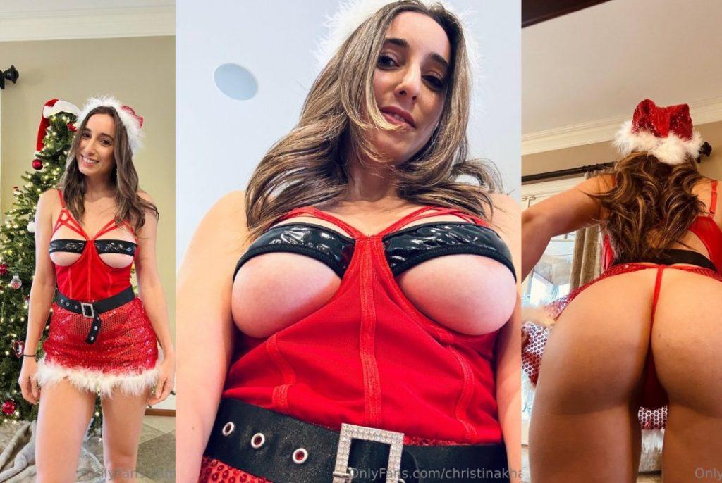 CHRISTINA KHALIL SEXY SANTA OUTFIT ONLYFANS SET LEAKED