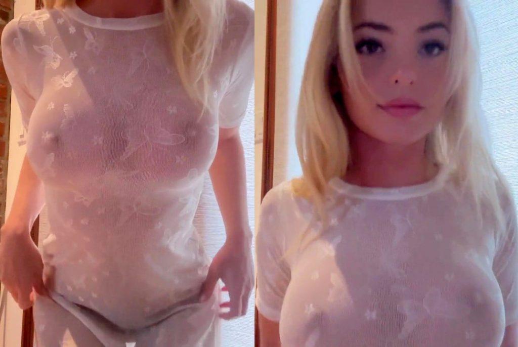 EMMA KOTOS SEE THROUGH NO PANTIES PPV Onlyfans Leaked Video