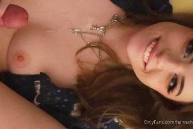HANNAHOWO NUDE CUM ON TITS Onlyfans Leaked Video