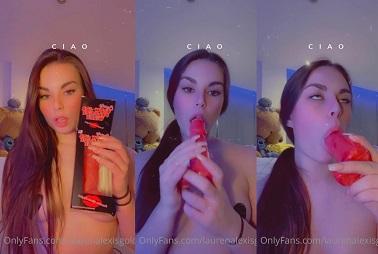 LAUREN ALEXIS DEEPTHROAT DILDO Onlyfans Leaked Video