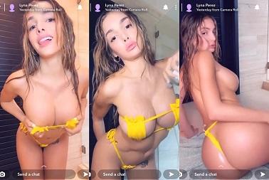 LYNA PEREZ SEXY YELLOW BIKINI STRIP TEASE Onlyfans Leaked Video