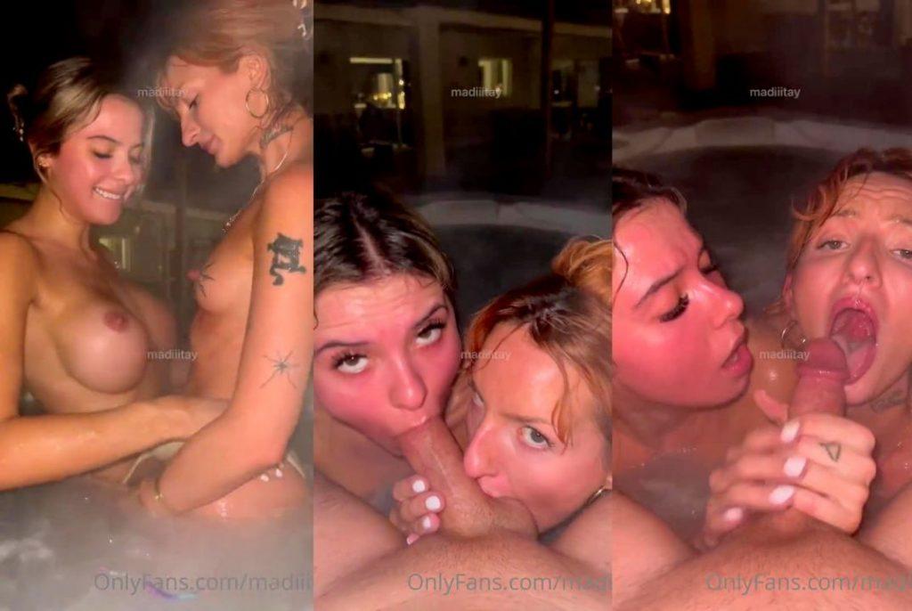 MADIIITAY LESBIAN DOUBLE BLOWJOB THREESOME Onlyfans Leaked Video