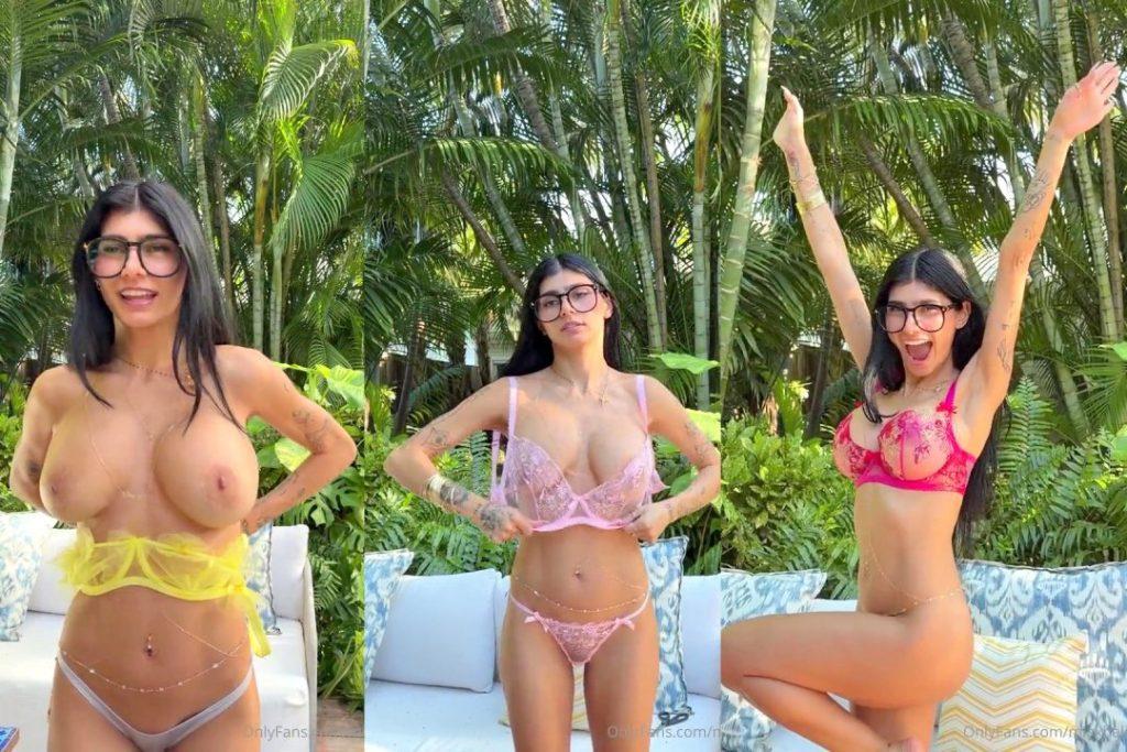 MIA KHALIFA LINGERIE TRY ON HAUL OUTDOOR Onlyfans Leaked Video