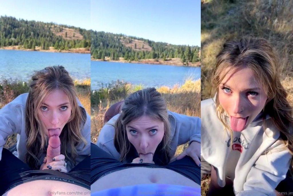 THEPRINCESSJESS OUTDOOR BLOWJOB CUM SWALLOW Onlyfans Leaked Video